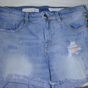 Pilcro Jean Shorts with Embroidered sides- Size 28